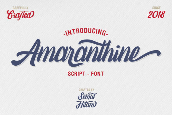 Amaranthine Script Typeface for Modern Digital Branding