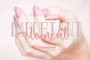 Important Element Typeface for Elegant Campaign Design