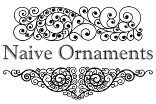 Naive Ornaments Font for Boutique Branding and Packaging Design