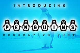Penguins Decorative Font for Branding and Design