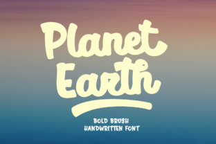 Planet Earth Typeface: Bold Brush Script for Digital Branding