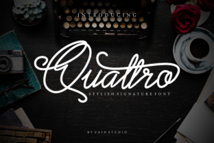 Quattro Typeface: Elevating Campaign Visuals with Elegant Script Design