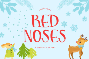 Red Noses: A Playful Holiday Serif Font for Digital Design