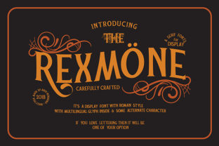 Rexmone Serif Display Font for Crafts and Labels