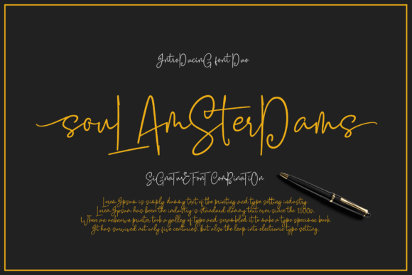 Soul Amsterdams Duo: A Modern Signature Typeface for Handmade Brands