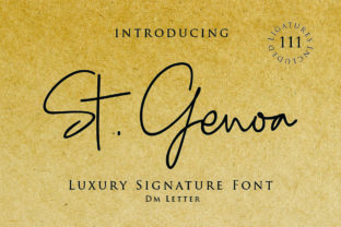 St. Genoa: A Luxury Signature Font for Elegant Branding